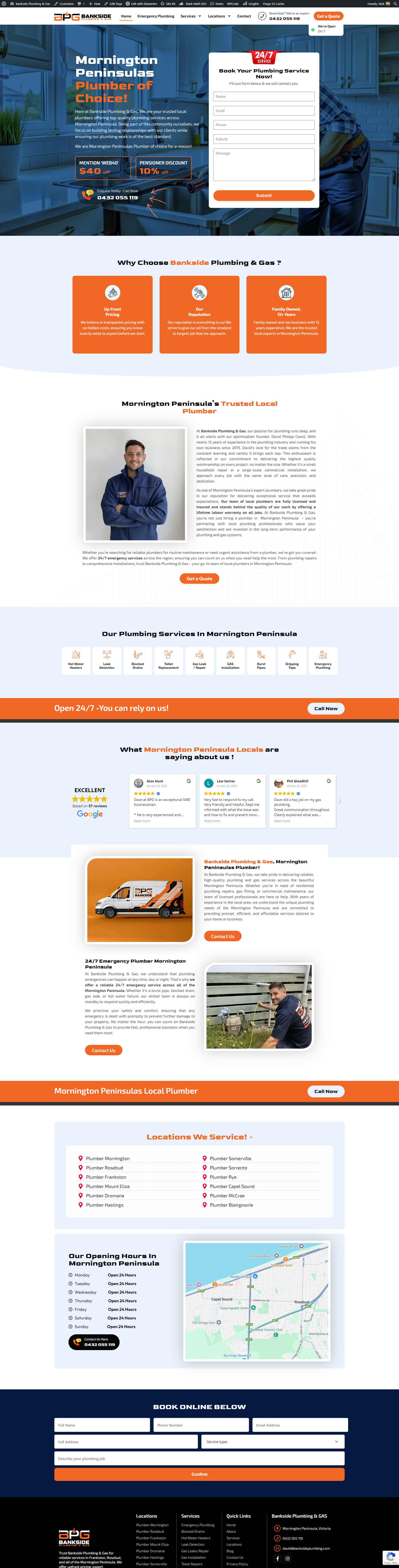 Plumbing & Gas Web Design