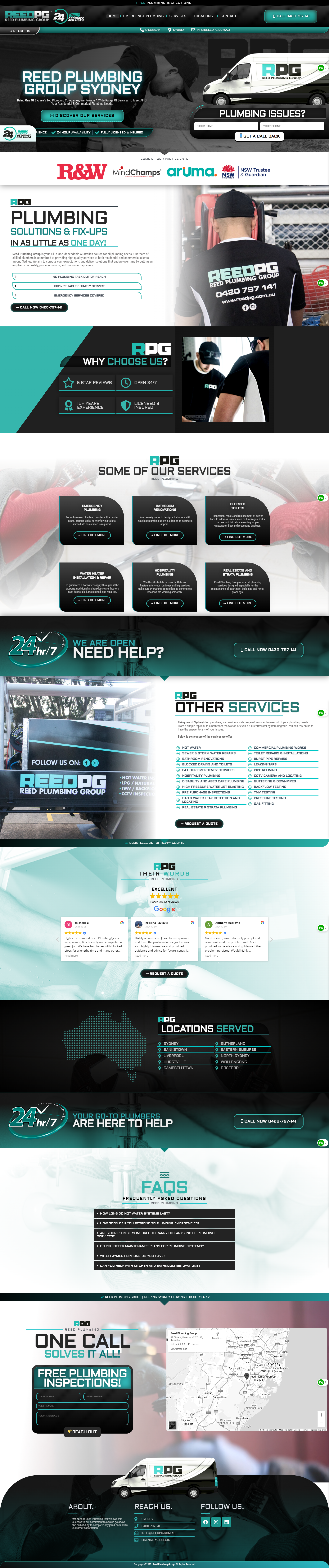 ReedPlumbing Plumbing Web Design