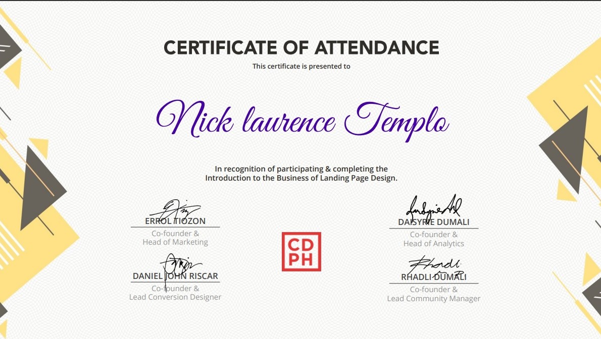 certificate