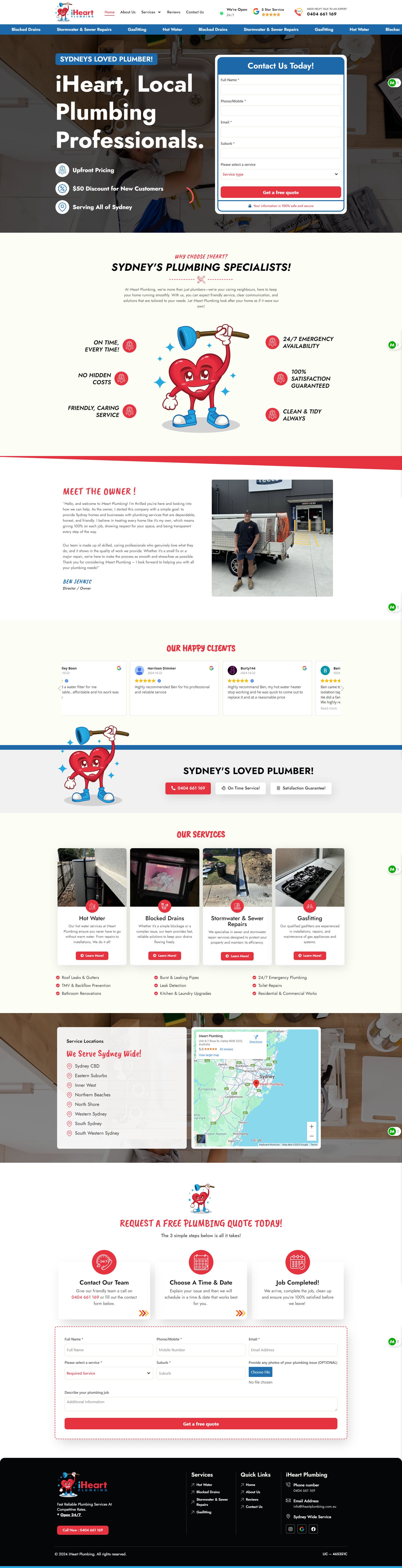 iHeart Plumbing Web Design
